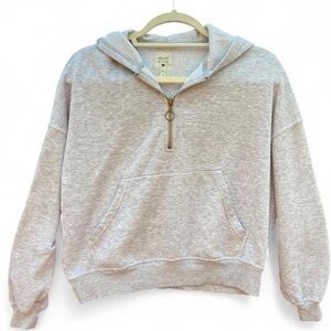 Women's Heather Gray Half-Zip Hoodie